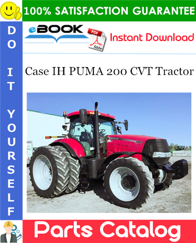 Thumbnail ☆☆ Best ☆☆ Case IH PUMA 200 CVT Tractor Parts Catalog Manual