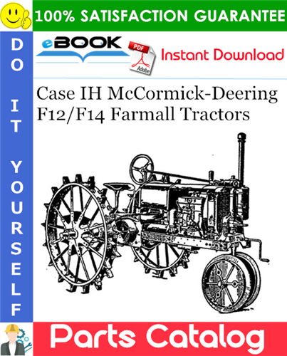 Thumbnail ☆☆ Best ☆☆ Case IH McCormick-Deering F12/F14 Farmall Tractors Parts Catalog Manual