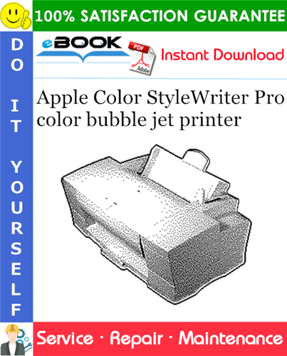 Thumbnail ☆☆ Best ☆☆ Apple Color StyleWriter Pro color bubble jet printer Service Repair Manual