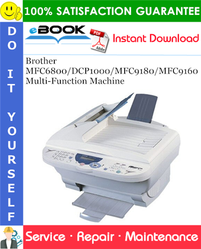 Thumbnail ☆☆ Best ☆☆ Brother MFC6800/DCP1000/MFC9180/MFC9160 Multi-Function Machine Service Repair Manual