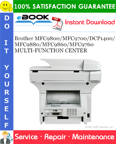 Thumbnail ☆☆ Best ☆☆ Brother MFC9800/MFC9700/DCP1400/MFC9880/MFC9860/MFC9760 MULTI-FUNCTION CENTER Service Repair Manual