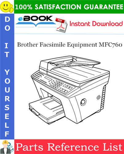 Thumbnail ☆☆ Best ☆☆ Brother Facsimile Equipment MFC760 Parts Reference List