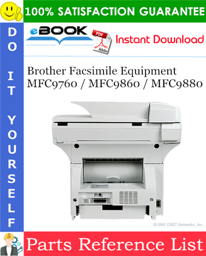 Thumbnail ☆☆ Best ☆☆ Brother Facsimile Equipment MFC9760 / MFC9860 / MFC9880 Parts Reference List Thumbnail ☆☆ Best ☆☆ Brother Facsimile Equipment MFC9760 / MFC9860 / MFC9880 Parts Reference List