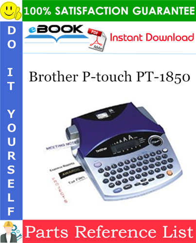 Thumbnail ☆☆ Best ☆☆ Brother P-touch PT-1850 Parts Reference List Thumbnail ☆☆ Best ☆☆ Brother P-touch PT-1850 Parts Reference List