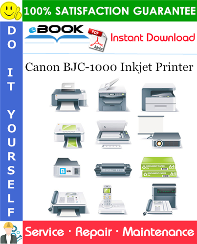Thumbnail ☆☆ Best ☆☆ Canon BJC-1000 Inkjet Printer Service Repair Manual + Parts Catalog