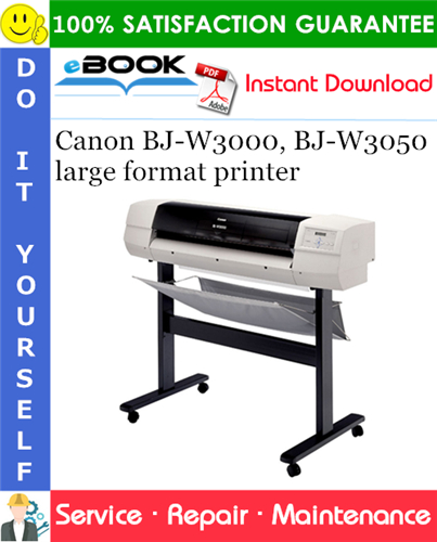 Thumbnail ☆☆ Best ☆☆ Canon BJ-W3000, BJ-W3050 large format printer Service Repair Manual + Parts Catalog