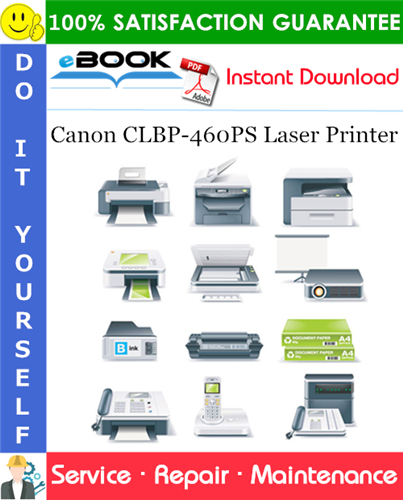 Thumbnail ☆☆ Best ☆☆ Canon CLBP-460PS Laser Printer Service Repair Manual + Parts Catalog
