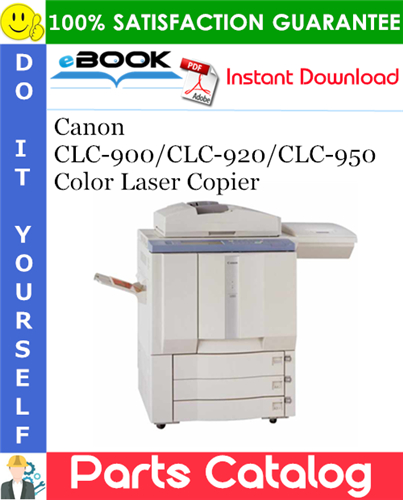 Thumbnail ☆☆ Best ☆☆ Canon CLC-900/CLC-920/CLC-950 Color Laser Copier Parts Catalog Manual