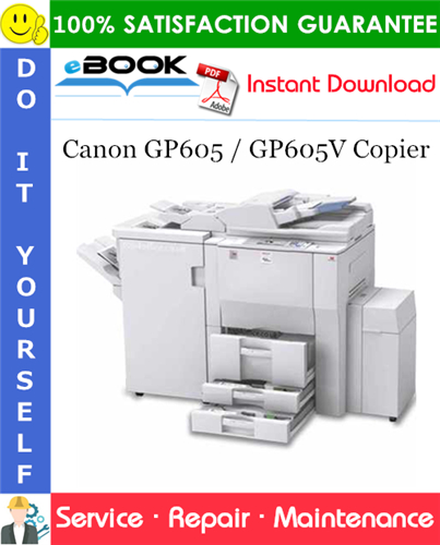 Thumbnail ☆☆ Best ☆☆ Canon GP605 / GP605V Copier Service Repair Manual + Parts Catalog