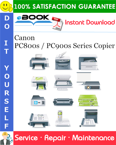 Thumbnail ☆☆ Best ☆☆ Canon PC800s / PC900s Series Copier Service Repair Manual + Service Handbook + Parts Catalog