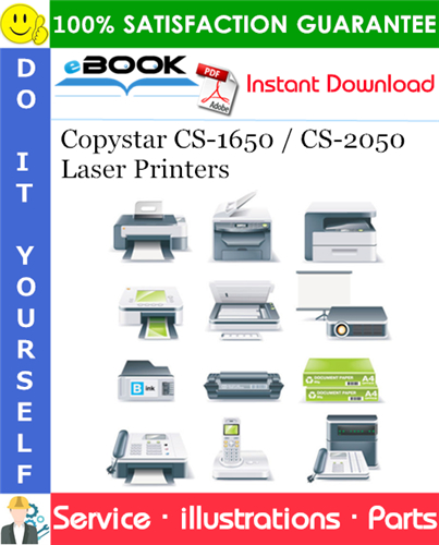 Thumbnail ☆☆ Best ☆☆ Copystar CS-1650 / CS-2050 Laser Printers Parts Manual (Includes: DP-410, PF-410, JS-410, DF-410)