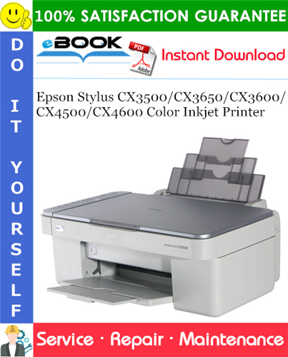Thumbnail ☆☆ Best ☆☆ Epson Stylus CX3500/CX3650/CX3600/CX4500/CX4600 Color Inkjet Printer Service Repair Manual