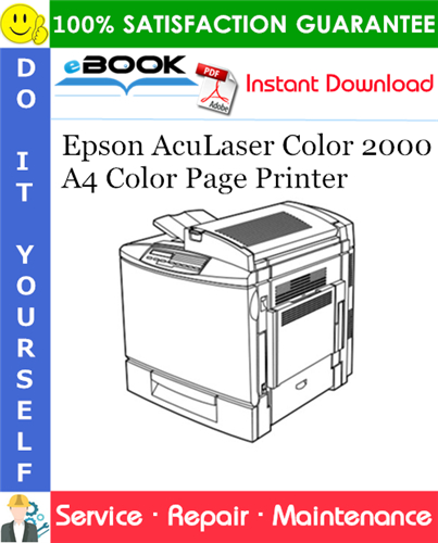 Thumbnail ☆☆ Best ☆☆ Epson AcuLaser Color 2000 A4 Color Page Printer Service Repair Manual