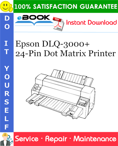 Thumbnail ☆☆ Best ☆☆ Epson DLQ-3000+ 24-Pin Dot Matrix Printer Service Repair Manual