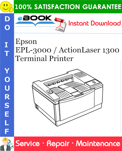 Thumbnail ☆☆ Best ☆☆ Epson EPL-3000 / ActionLaser 1300 Terminal Printer Service Repair Manual
