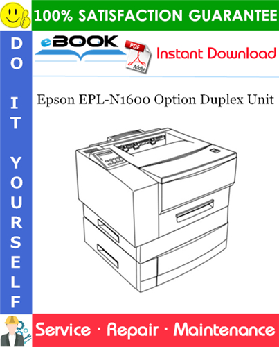 Thumbnail ☆☆ Best ☆☆ Epson EPL-N1600 Option Duplex Unit Service Repair Manual