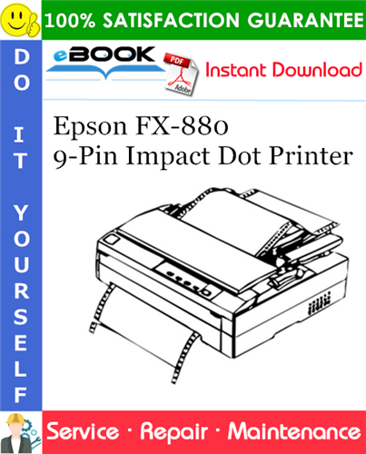 Thumbnail ☆☆ Best ☆☆ Epson FX-880 9-Pin Impact Dot Printer Service Repair Manual
