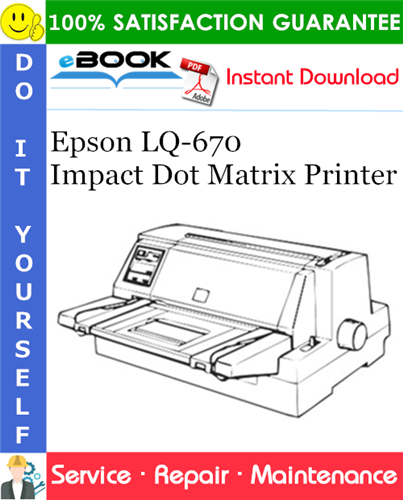 Thumbnail ☆☆ Best ☆☆ Epson LQ-670 Impact Dot Matrix Printer Service Repair Manual