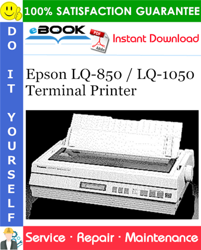 Thumbnail ☆☆ Best ☆☆ Epson LQ-850 / LQ-1050 Terminal Printer Service Repair Manual