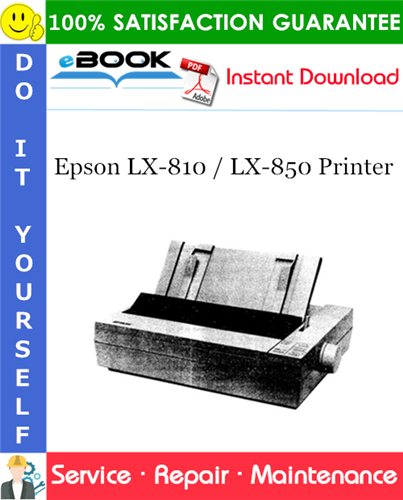 Thumbnail ☆☆ Best ☆☆ Epson LX-810 / LX-850 Printer Service Repair Manual