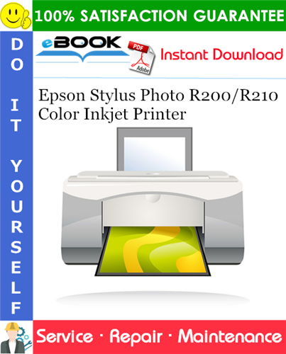 Thumbnail ☆☆ Best ☆☆ Epson Stylus Photo R200/R210 Color Inkjet Printer Service Repair Manual