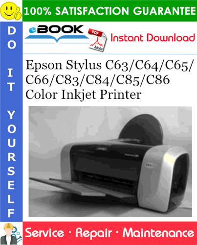 Thumbnail ☆☆ Best ☆☆ Epson Stylus C63/C64/C65/C66/C83/C84/C85/C86 Color Inkjet Printer Service Repair Manual