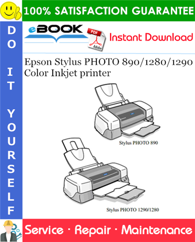 Thumbnail ☆☆ Best ☆☆ Epson Stylus PHOTO 890/1280/1290 Color Inkjet printer Service Repair Manual