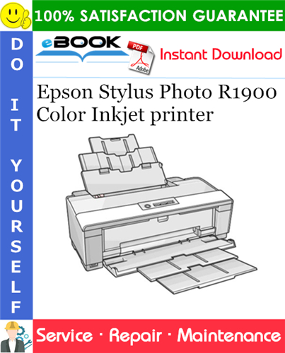 Thumbnail ☆☆ Best ☆☆ Epson Stylus Photo R1900 Color Inkjet printer Service Repair Manual