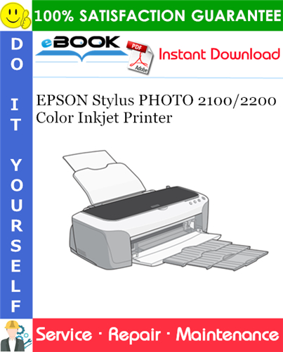 Thumbnail ☆☆ Best ☆☆ EPSON Stylus PHOTO 2100/2200 Color Inkjet Printer Service Repair Manual