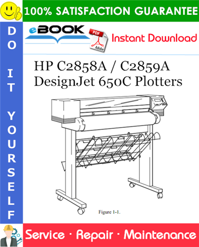 Thumbnail ☆☆ Best ☆☆ HP C2858A / C2859A DesignJet 650C Plotters Service Repair Manual