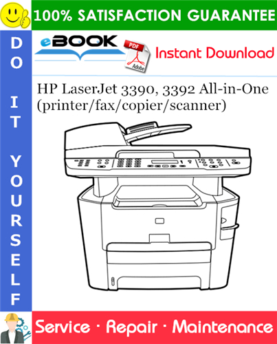 Thumbnail ☆☆ Best ☆☆ HP LaserJet 3390, 3392 All-in-One (printer/fax/copier/scanner) Service Repair Manual