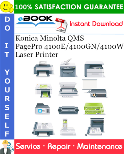Thumbnail ☆☆ Best ☆☆ Konica Minolta QMS PagePro 4100E/4100GN/4100W Laser Printer Service Repair Manual