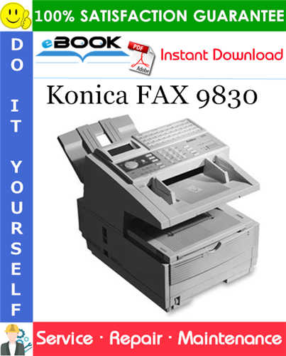 Thumbnail ☆☆ Best ☆☆ Konica FAX 9830 Service Repair Manual
