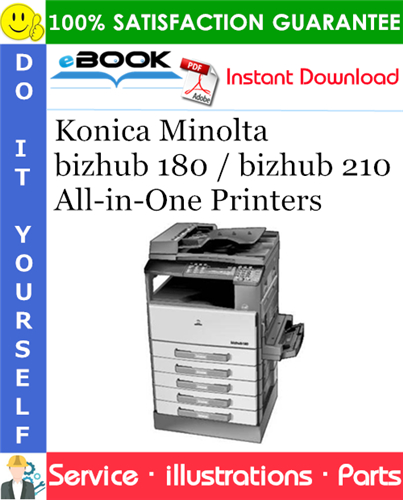 Thumbnail ☆☆ Best ☆☆ Konica Minolta bizhub 180 / bizhub 210 All-in-One Printers Parts Guide Manual