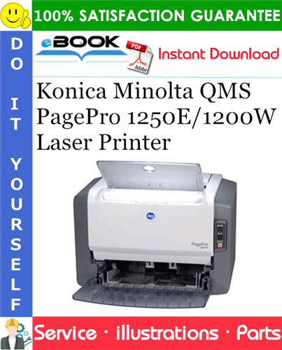 Thumbnail ☆☆ Best ☆☆ Konica Minolta QMS PagePro 1250E/1200W Laser Printer Parts Catalog Manual