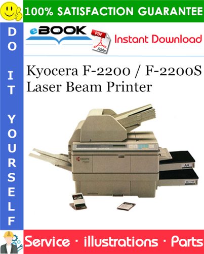 Thumbnail ☆☆ Best ☆☆ Kyocera F-2200 / F-2200S Laser Beam Printer Parts Catalogue Manual