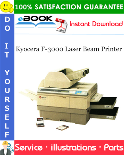 Thumbnail ☆☆ Best ☆☆ Kyocera F-3000 Laser Beam Printer Parts Catalogue Manual