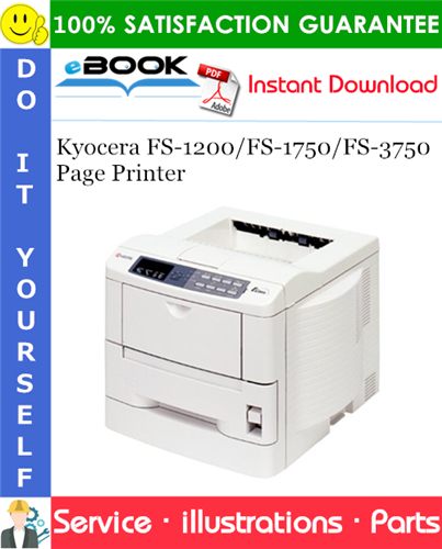 Thumbnail ☆☆ Best ☆☆ Kyocera FS-1200/FS-1750/FS-3750 Page Printer Parts Catalogue Manual