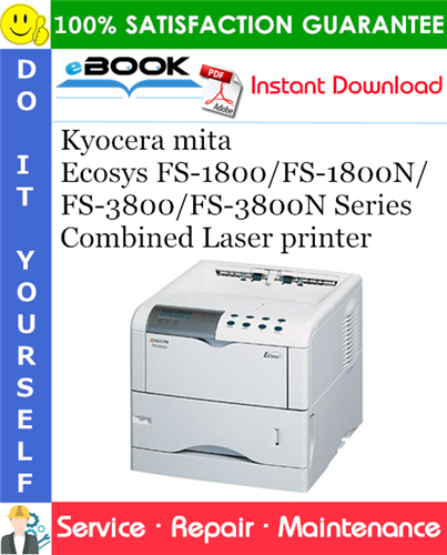 Thumbnail ☆☆ Best ☆☆ Kyocera mita Ecosys FS-1800/FS-1800N/FS-3800/FS-3800N Series Combined Laser printer Service Repair Manual + Parts Catalog