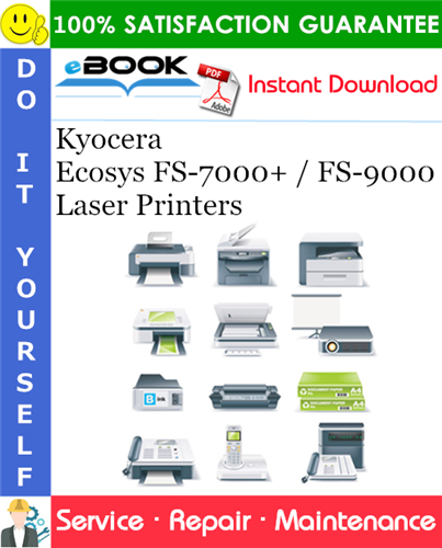 Thumbnail ☆☆ Best ☆☆ Kyocera Ecosys FS-7000+ / FS-9000 Laser Printers Service Repair Manual + Parts Catalog