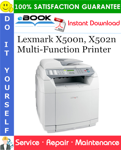 Thumbnail ☆☆ Best ☆☆ Lexmark X500n, X502n Multi-Function Printer Service Repair Manual