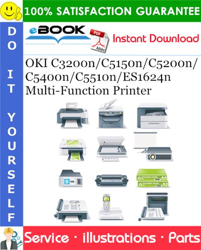 Thumbnail ☆☆ Best ☆☆ OKI C3200n/C5150n/C5200n/C5400n/C5510n/ES1624n Multi-Function Printer Spare Parts & Illustration Manual