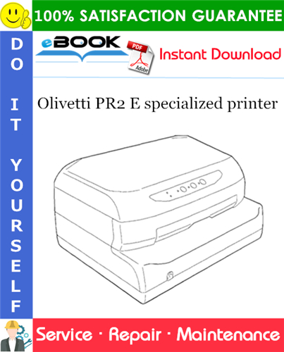 Thumbnail ☆☆ Best ☆☆ Olivetti PR2 E specialized printer Service Repair Manual