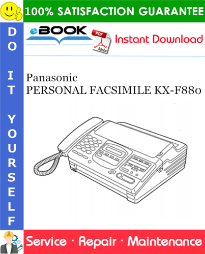 Thumbnail ☆☆ Best ☆☆ Panasonic PERSONAL FACSIMILE KX-F880 Service Repair Manual