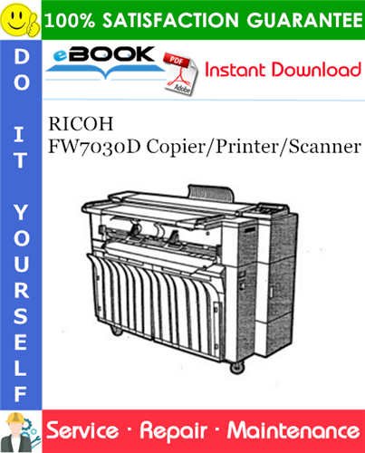 Thumbnail ☆☆ Best ☆☆ RICOH FW7030D Copier/Printer/Scanner Service Repair Manual (PRODUCT CODE A741)