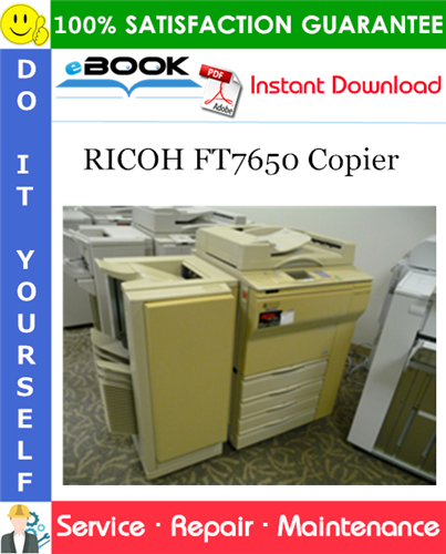 Thumbnail ☆☆ Best ☆☆ RICOH FT7650 Copier Service Repair Manual + Parts Catalog