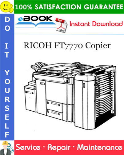 Thumbnail ☆☆ Best ☆☆ RICOH FT7770 Copier Service Repair Manual + Parts Catalog