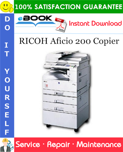 Thumbnail ☆☆ Best ☆☆ RICOH Aficio 200 Copier Service Repair Manual