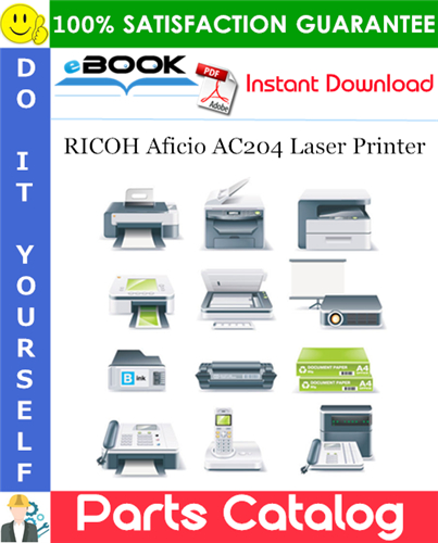 Thumbnail ☆☆ Best ☆☆ RICOH Aficio AC204 Laser Printer Parts Catalog Manual