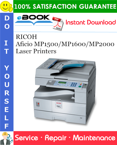 Thumbnail ☆☆ Best ☆☆ RICOH Aficio MP1500/MP1600/MP2000 Laser Printers Service Repair Manual